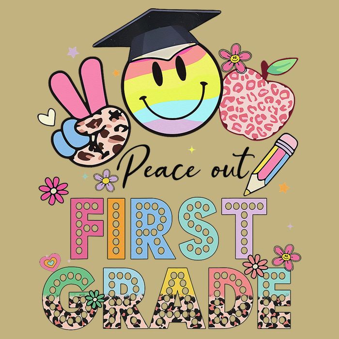 Peace Out 1st First Grade Graduation Last Day Of School Cooling Performance Crew T-Shirt