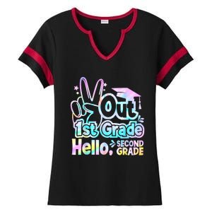 Peace Out 1st Grade Hello Second Grade First Grade Graduate Ladies Halftime Notch Neck Tee