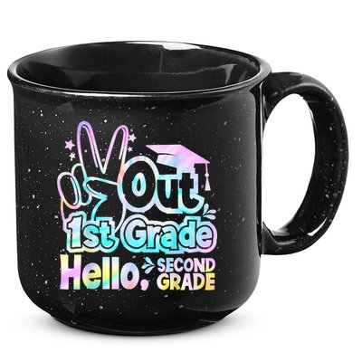 Peace Out 1st Grade Hello Second Grade First Grade Graduate 15oz Campfire Ceramic Mug