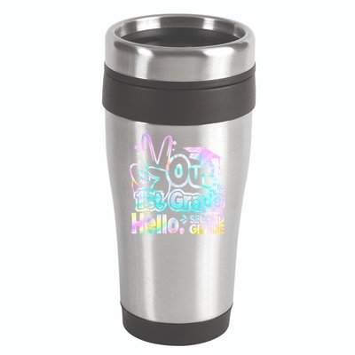 Peace Out 1st Grade Hello Second Grade First Grade Graduate 16oz Travel Tumbler