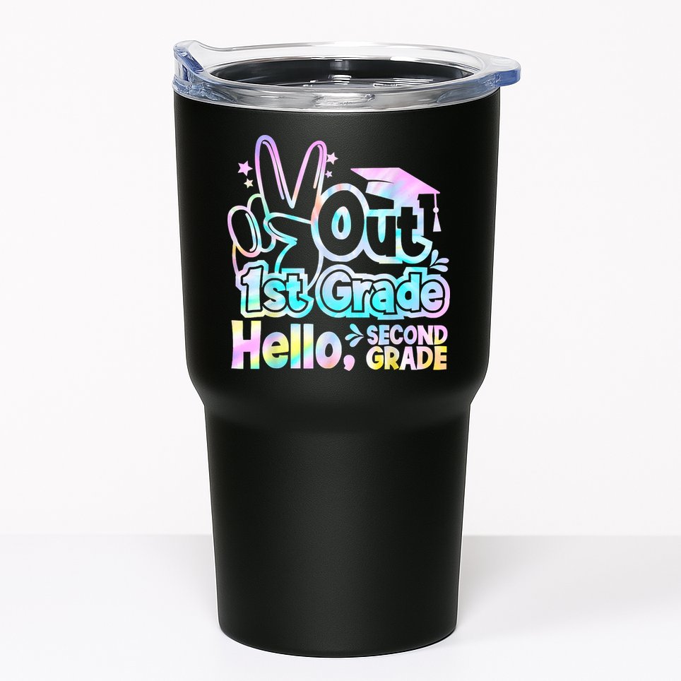 Peace Out 1st Grade Hello Second Grade First Grade Graduate Tumbler