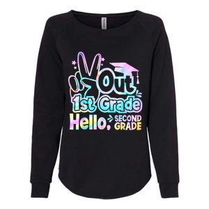 Peace Out 1st Grade Hello Second Grade First Grade Graduate Womens California Wash Sweatshirt