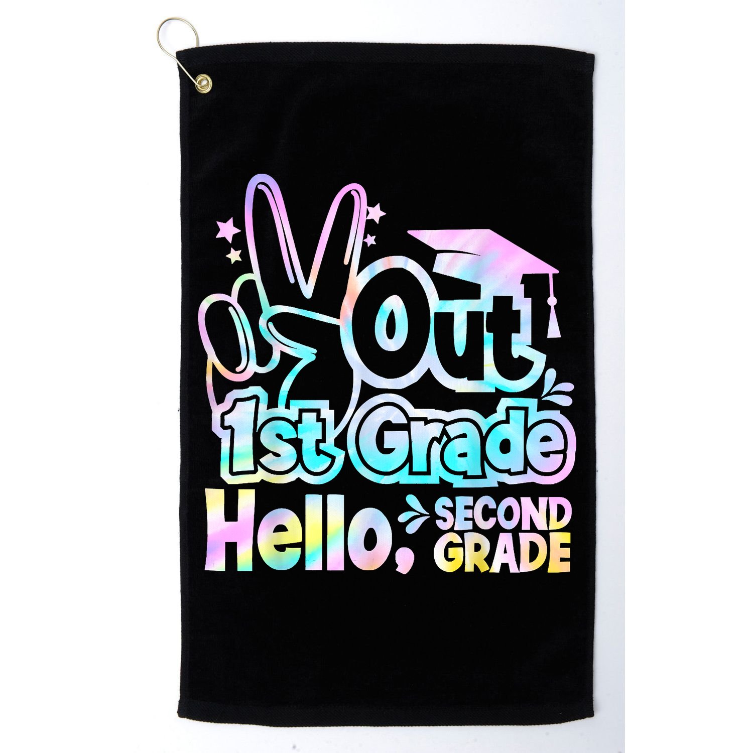 Peace Out 1st Grade Hello Second Grade First Grade Graduate Golf Towel