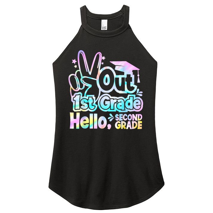 Peace Out 1st Grade Hello Second Grade First Grade Graduate Women's Perfect Tri Rocker Tank