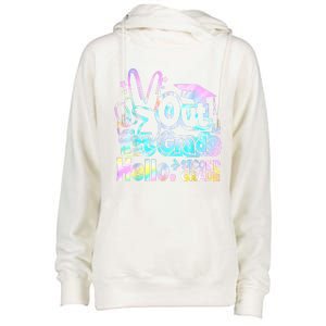 Peace Out 1st Grade Hello Second Grade First Grade Graduate Womens Funnel Neck Pullover Hood