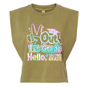 Peace Out 1st Grade Hello Second Grade First Grade Graduate Garment-Dyed Women's Muscle Tee