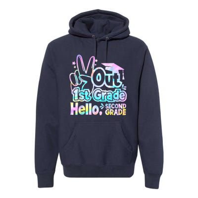 Peace Out 1st Grade Hello Second Grade First Grade Graduate Premium Hoodie