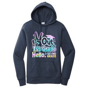 Peace Out 1st Grade Hello Second Grade First Grade Graduate Women's Pullover Hoodie