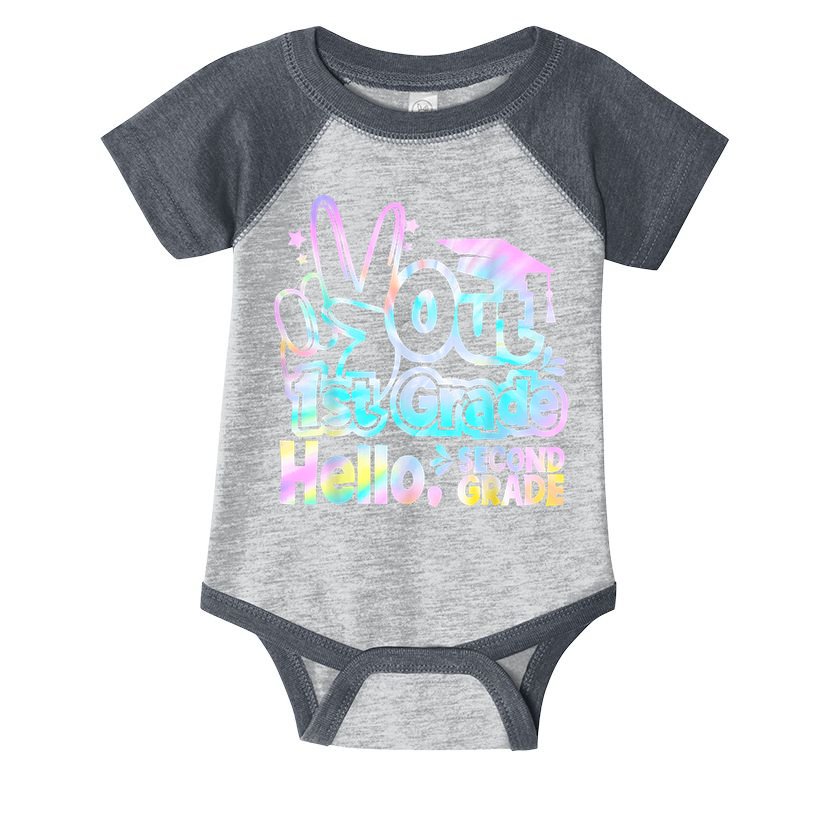 Peace Out 1st Grade Hello Second Grade First Grade Graduate Infant Baby Jersey Bodysuit