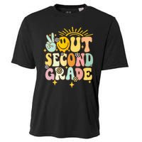 Peace Out 2nd grade graduation last day of school Groovy Cooling Performance Crew T-Shirt