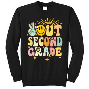 Peace Out 2nd grade graduation last day of school Groovy Sweatshirt