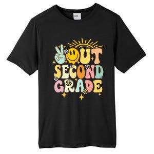 Peace Out 2nd grade graduation last day of school Groovy Tall Fusion ChromaSoft Performance T-Shirt