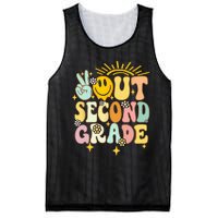 Peace Out 2nd grade graduation last day of school Groovy Mesh Reversible Basketball Jersey Tank