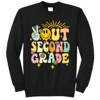 Peace Out 2nd grade graduation last day of school Groovy Tall Sweatshirt