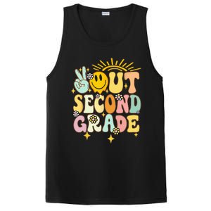 Peace Out 2nd grade graduation last day of school Groovy PosiCharge Competitor Tank