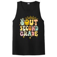 Peace Out 2nd grade graduation last day of school Groovy PosiCharge Competitor Tank