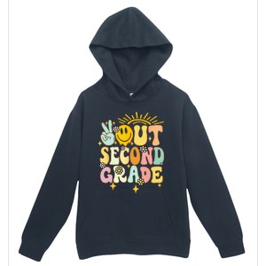 Peace Out 2nd grade graduation last day of school Groovy Urban Pullover Hoodie