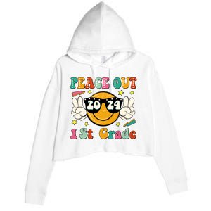 Peace Out 2024 1st Grade Crop Fleece Hoodie