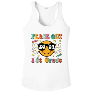 Peace Out 2024 1st Grade Ladies PosiCharge Competitor Racerback Tank