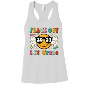 Peace Out 2024 1st Grade Women's Racerback Tank