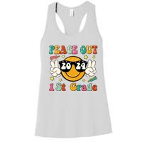 Peace Out 2024 1st Grade Women's Racerback Tank