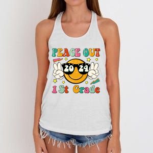 Peace Out 2024 1st Grade Women's Knotted Racerback Tank