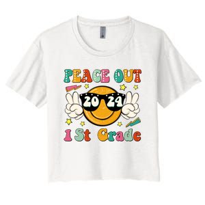 Peace Out 2024 1st Grade Women's Crop Top Tee