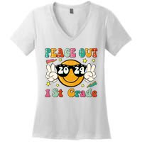 Peace Out 2024 1st Grade Women's V-Neck T-Shirt