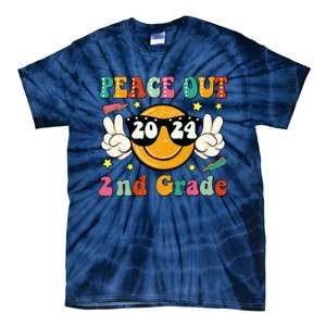 Peace Out 2024 2nd Grade Tie-Dye T-Shirt