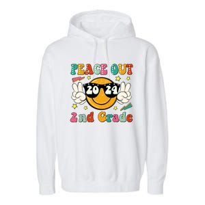 Peace Out 2024 2nd Grade Garment-Dyed Fleece Hoodie