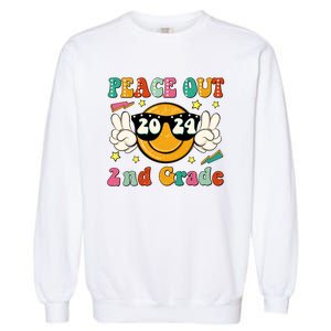 Peace Out 2024 2nd Grade Garment-Dyed Sweatshirt