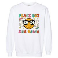 Peace Out 2024 2nd Grade Garment-Dyed Sweatshirt