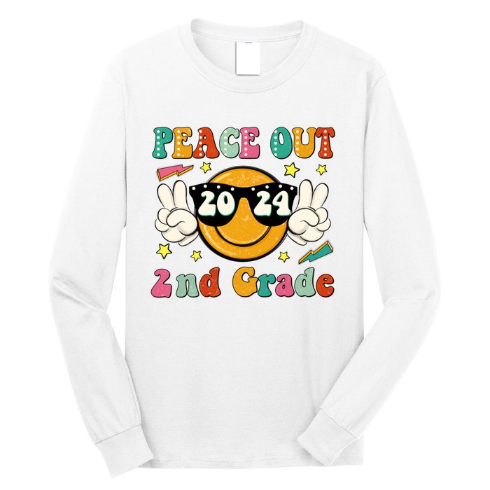 Peace Out 2024 2nd Grade Long Sleeve Shirt