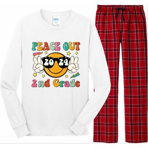 Peace Out 2024 2nd Grade Long Sleeve Pajama Set