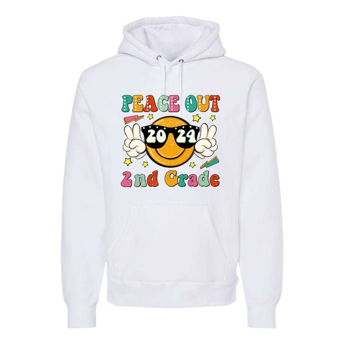 Peace Out 2024 2nd Grade Premium Hoodie