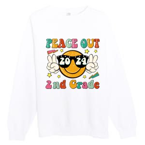 Peace Out 2024 2nd Grade Premium Crewneck Sweatshirt