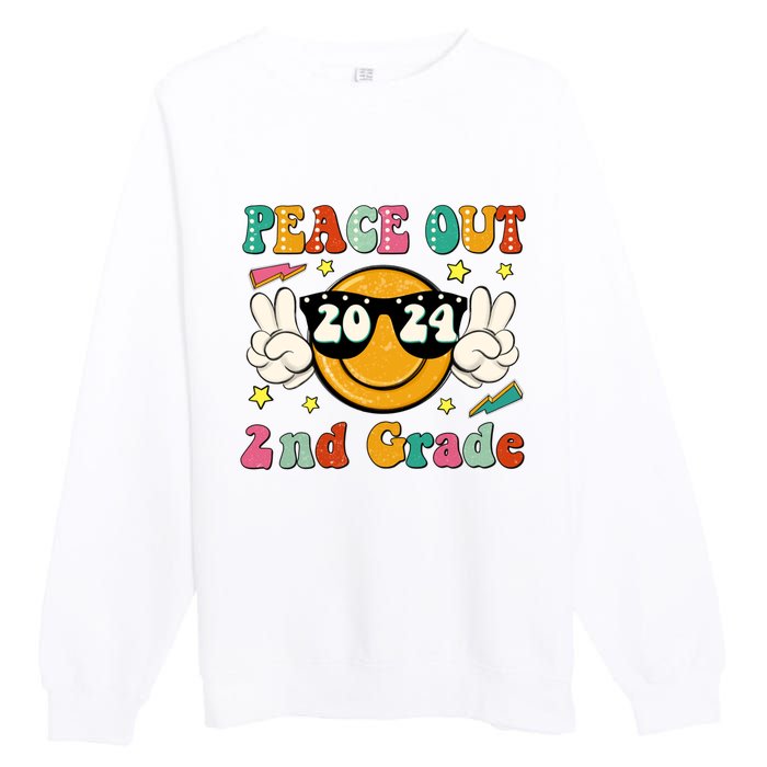 Peace Out 2024 2nd Grade Premium Crewneck Sweatshirt