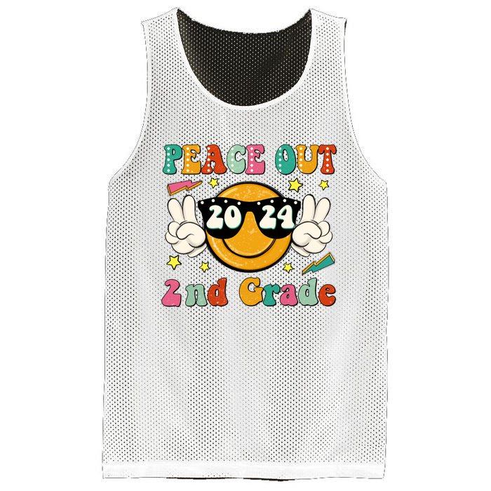 Peace Out 2024 2nd Grade Mesh Reversible Basketball Jersey Tank