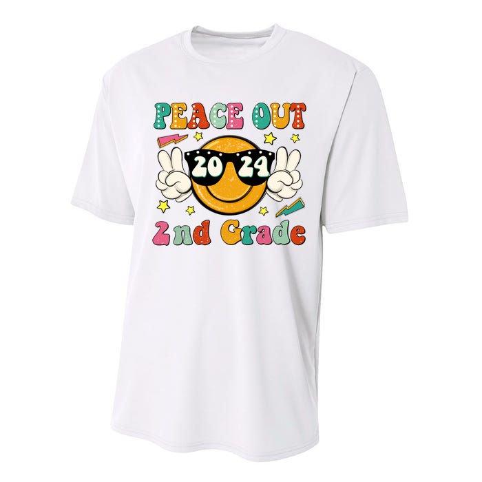 Peace Out 2024 2nd Grade Performance Sprint T-Shirt