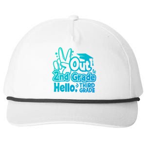 Peace Out 2Nd Grade Hello 3Rd Grade Teacher Graduation Cap Funny Gift Snapback Five-Panel Rope Hat