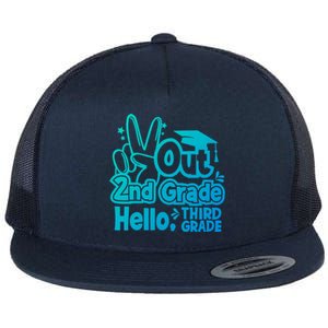 Peace Out 2Nd Grade Hello 3Rd Grade Teacher Graduation Cap Funny Gift Flat Bill Trucker Hat