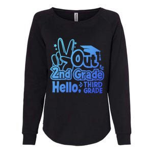 Peace Out 2Nd Grade Hello 3Rd Grade Teacher Graduation Cap Funny Gift Womens California Wash Sweatshirt