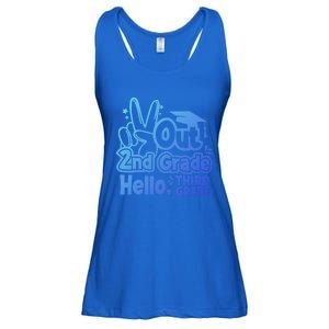 Peace Out 2Nd Grade Hello 3Rd Grade Teacher Graduation Cap Funny Gift Ladies Essential Flowy Tank