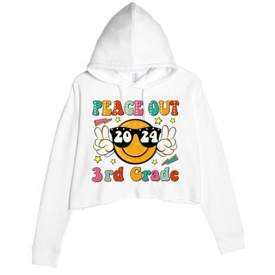 Peace Out 2024 3rd Grade Crop Fleece Hoodie