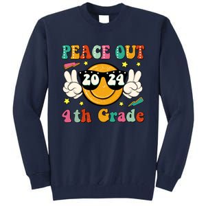 Peace Out 2024 4th Grade Tall Sweatshirt