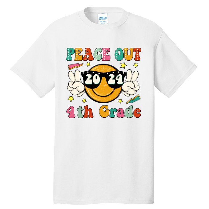 Peace Out 2024 4th Grade Tall T-Shirt