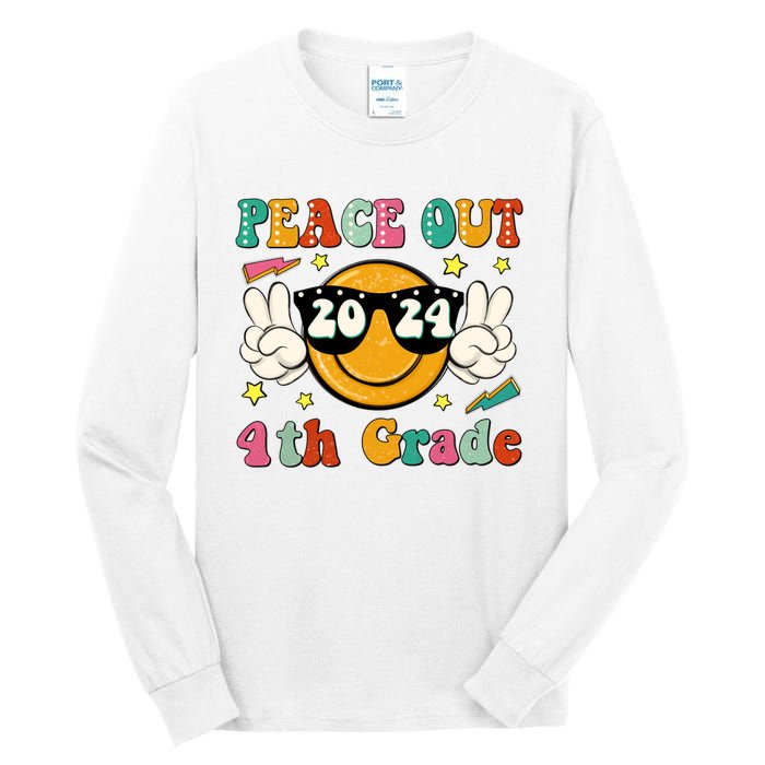 Peace Out 2024 4th Grade Tall Long Sleeve T-Shirt