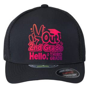 Peace Out 2Nd Grade Hello 3Rd Grade Teacher Graduation Cap Funny Gift Flexfit Unipanel Trucker Cap