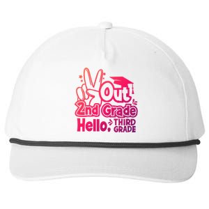 Peace Out 2Nd Grade Hello 3Rd Grade Teacher Graduation Cap Funny Gift Snapback Five-Panel Rope Hat