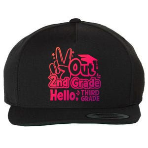 Peace Out 2Nd Grade Hello 3Rd Grade Teacher Graduation Cap Funny Gift Wool Snapback Cap